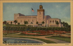 Zembo Mosque from Italian Gardens Harrisburg, PA Postcard Postcard