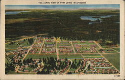 Aerial View of Fort Lewis Postcard