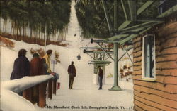 Mt. Mansfield Chair Lift, Smuggler's Notch Stowe, VT Postcard Postcard