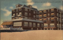 Commander Hotel, Boardwalk and 14th St Postcard