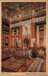 Interior of Chinese Lama Temple Postcard