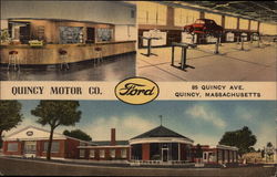 Quncy Motor Co. Ford Dealership Quincy, MA Postcard Postcard