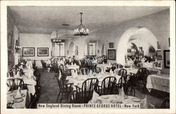 New England Dining Room, Prince George Hotel Postcard