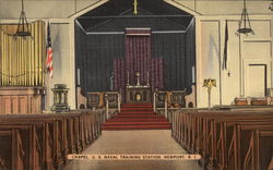 Chapel, U.S. Naval Training Station Postcard