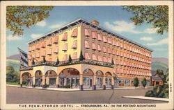 The Penn-Stroud Hotel in The Pocono Mountains Stroudsburg, PA Postcard Postcard