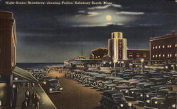 Night Scene, Broadway showing Frolics Postcard