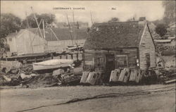 Lobsterman's Shanties Farming Postcard Postcard