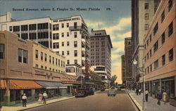 Second Avenue, above E. Flagler St Miami, FL Postcard Postcard