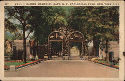 Paul J. Rainey Memorial Gate, N.Y., Zoological Park New York, NY Postcard Postcard