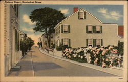 Quince Street Nantucket, MA Postcard Postcard