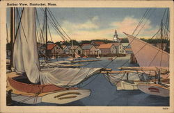 Harbor View Nantucket, MA Postcard Postcard