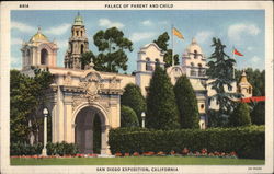 Palace of Parent and Child, San Diego Exposition Postcard