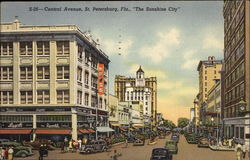 The Sunshine City -- Central Avenue Postcard