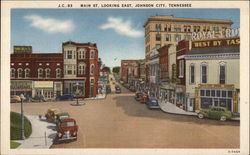 Main Street, Looking East Johnson City, TN Postcard Postcard