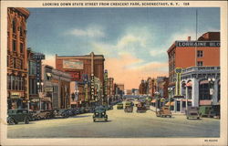 Looking Down State Street from Crescent Park Postcard