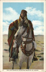 The Late Rudolph Valentine Mounted on Jadaan Actors Postcard Postcard