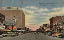 Downtown, Looking North on Broadway Postcard