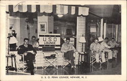 U.S.O Penn Lounge Newark, NJ Postcard Postcard