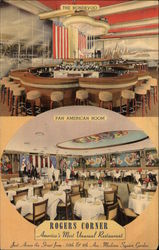 The Rondevoo and Pan American Room, Rogers Corner - America's Most Unusual Restaurant Postcard