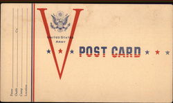 United States Army Post Card Postcard