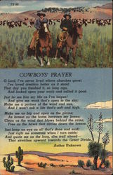 Cowboy's Prayer Postcard