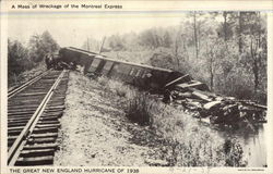 A Mass of Wreckage of the Montreal Express Postcard