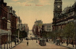 Collins Street Melbourne, Australia Postcard Postcard