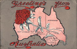 Map of Australia Maps Postcard Postcard