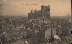 View of City and Cathedral Reims, France Postcard Postcard