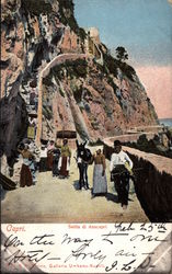 Salita di Anacapri, Capri, Italy Postcard Postcard