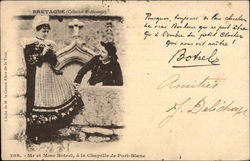 Bretagne, Mr. et Mme Botzel, a la Chapelle de Post-Blanc France Postcard Postcard