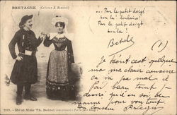 Mr. et Mme. Th. Botrel - Traditional Costume, Brittany France Postcard Postcard