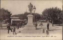 Le Monument d'Eugène Pelletan - Square Botton Royan, France Postcard Postcard