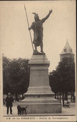 Statue of Vercingetorix Bordeaux, France Postcard Postcard