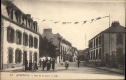 Rue de la Gare Quiberon, France Postcard Postcard