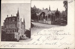 Chateau de la Chataigneraie et Sources Rigolette et Desiree Postcard