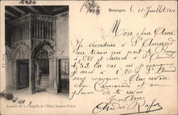 Esxalier de la Chapelle de l'Hotel Jacques-Coeur Bourges, France Postcard Postcard