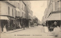 Rue d'Aguesseau Boulogne-Billancourt, France Postcard Postcard