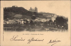 View of Town and Cathedral Laon, France Postcard Postcard