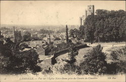 Vue sur l'Eglise Notre-Dame prise du Chemin du Cimetiere Lamballe, France Postcard Postcard