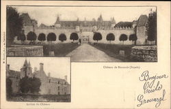 Château de Bienassis, Façade et Arrière Côtes-d'Armor, France Postcard Postcard