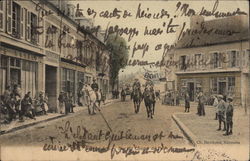 Rue du Champ de Foire Nérondes, France Postcard Postcard