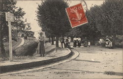 Avenue des Tilleuls Nerondes, France Postcard Postcard