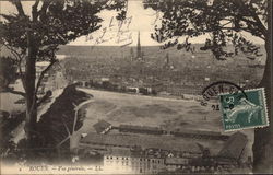 VIew of City and Cathedral Rouen, France Postcard Postcard