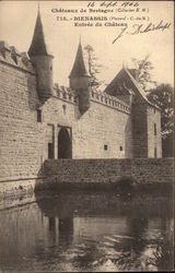 Entrance to Chateau de Bienassis Postcard