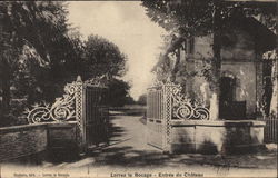 Entrance to Chateau Lorrez le Bocage, France Postcard Postcard