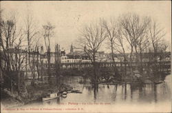 The Town from the Bridge Poissy, France Postcard Postcard