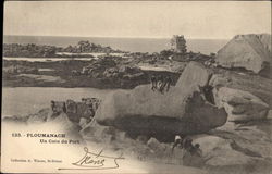 View of Harbor and Rocks Postcard