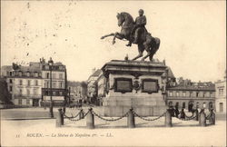 La Statue de Napoléon Ier Rouen, France Postcard Postcard