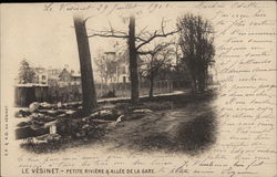 Le Vesinet - Petite Riviere & Allee de la Gare Postcard